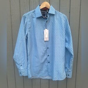 Silver Stone Blue with Navy Symbols Shirt